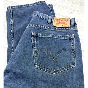Levi's 505 Jeans Mens 38x32 Blue Regular Fit Straight Leg Medium Wash Denim *